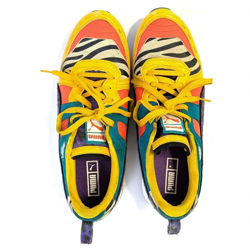 Puma RS-100 Animal Multi Color Zebra Leopard Sneakers 368265-01 Mens 11.5 - Picture 5 of 7